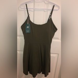 ⭐️Halara⭐️ Activity Dress - Shorts with Pocket under Skirt - Olive Green XL